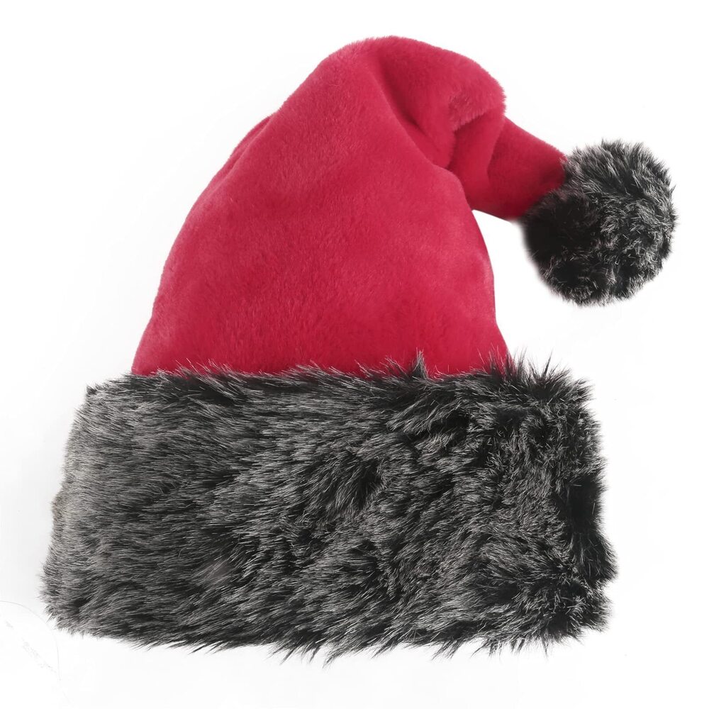 4474 Personalized Santa Hat - Super Soft Plush Christmas Hat for Adults